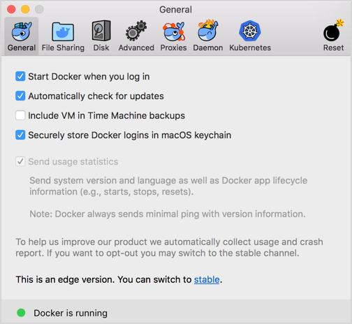 Docker for mac edge